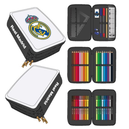 Plumier con accesorios giotto real madrid - CI-2700001656 - Cerdá - REAL MADRID