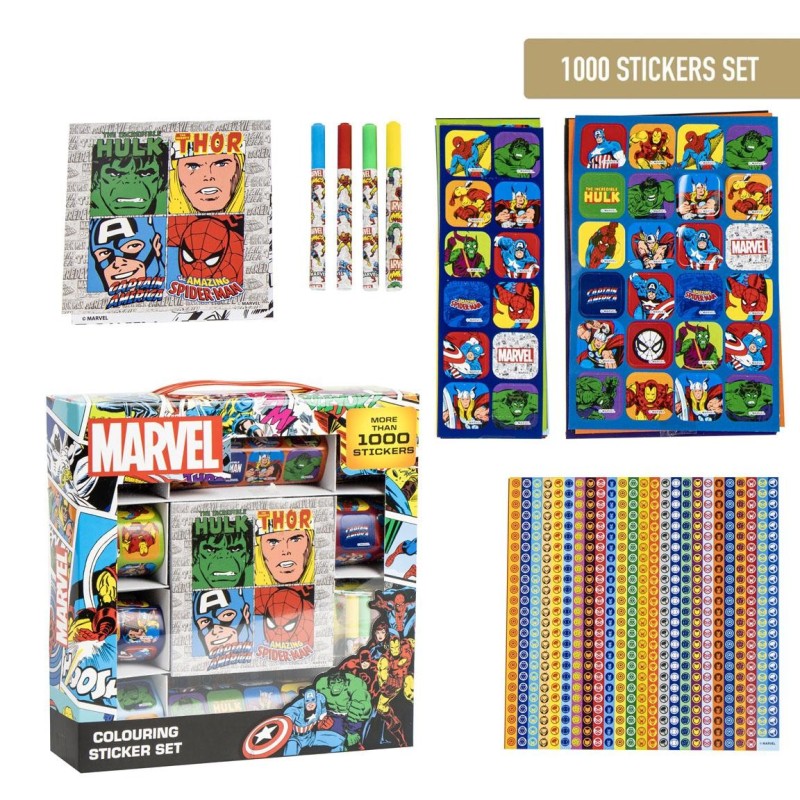 Pack 1000 pegatinas marvel - CI-2700000832 - Cerdá - MARVEL