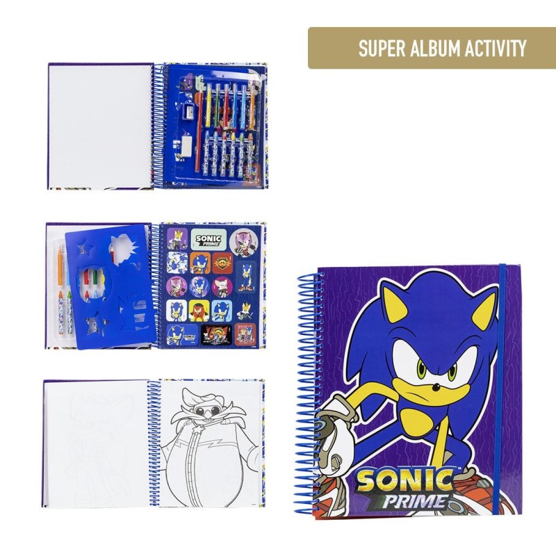 Album actividades coloreable sonic prime - CI-2700000853 - Cerdá - SONIC PRIME
