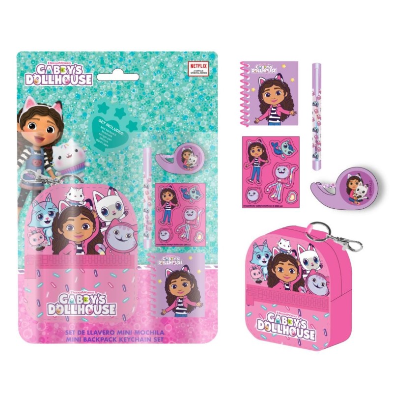 Set de papeleria+minimochila  gabbys dollhouse - CI-2700001751 - Cerdá - GABBYÂ´S DOLLHOUSE