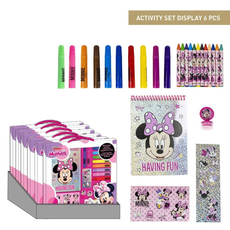 Display sobremesa set papeleria coloreable  minnie - CI-2700001235 - Cerdá - MINNIE