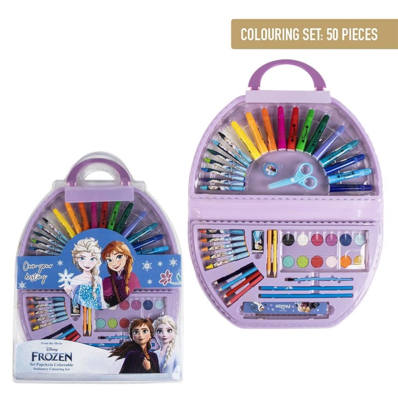 Set papeleria 50 piezas coloreables s frozen - CI-2700001219 - Cerdá - FROZEN
