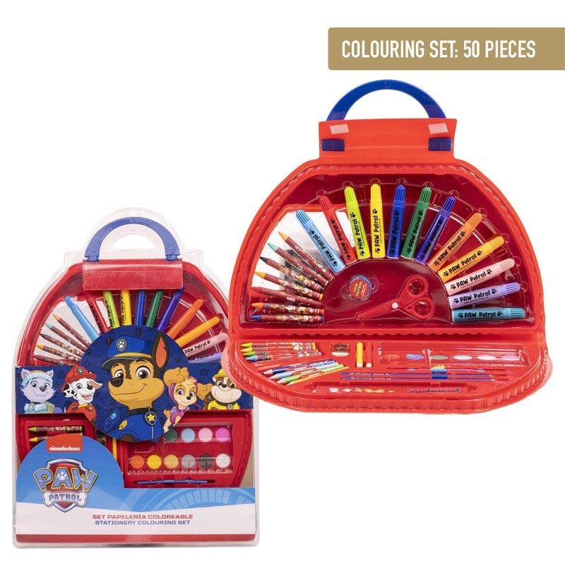 Set papeleria 50 piezas coloreables s paw patrol - CI-2700000815 - Cerdá - PAW PATROL