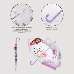 Paraguas manual poe burbuja gabbys dollhouse - CI-2400000721 - Cerdá - GABBYÂ´S DOLLHOUSE