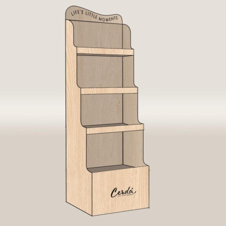 Display expositor vacio  carton baldas papeleria - CI-9800000408 - Cerdá - SIN PERSONAJE