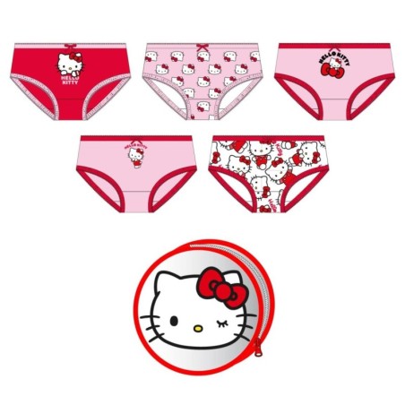 Pack braguitas single jersey en neceser  hello kitty - CI-2900003323 - Cerdá - HELLO KITTY