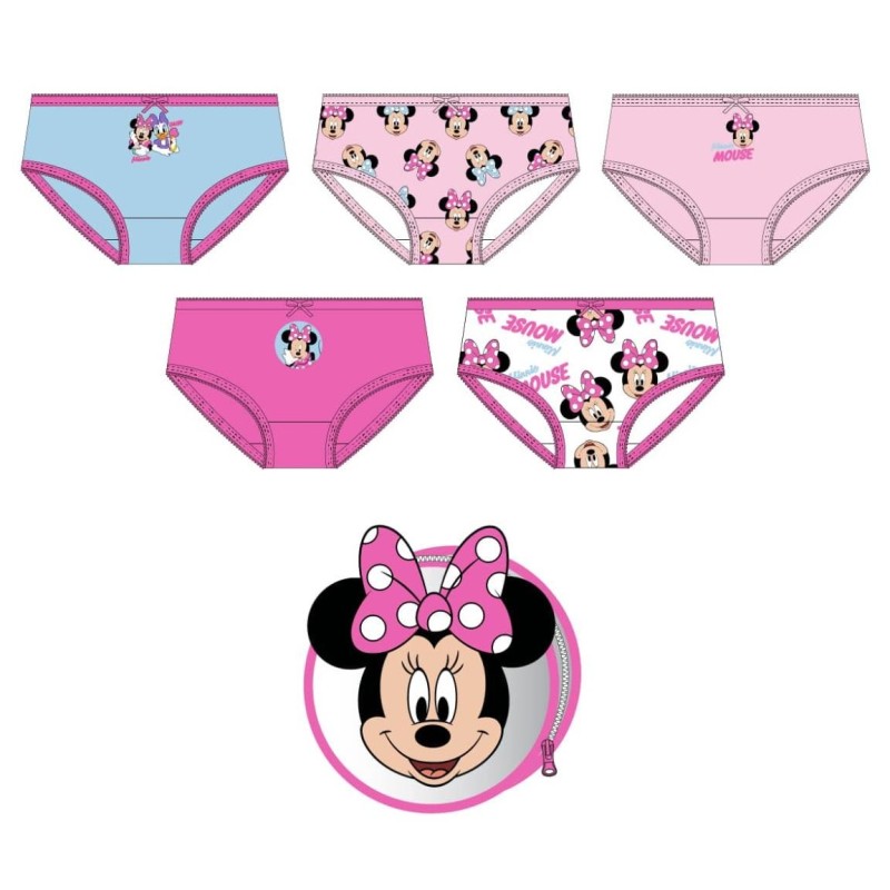 Pack braguitas single jersey en neceser  minnie - CI-2900003320 - Cerdá - MINNIE