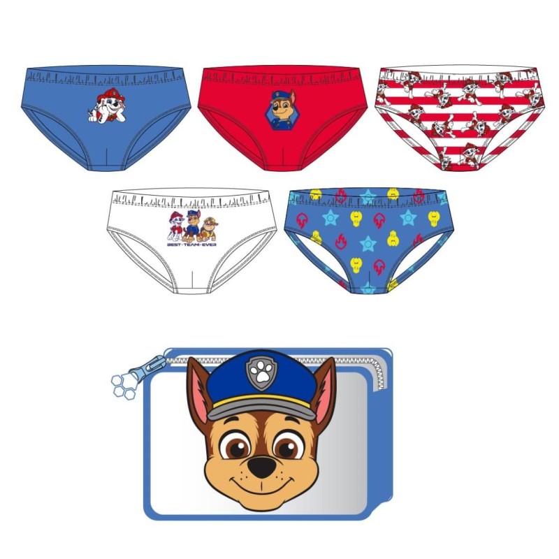 Pack calzoncillos single jersey en neceser  paw patrol - CI-2900003316 - Cerdá - PAW PATROL