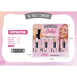 Expositor sobremesa surtido Iluminador en gelatina rostro y escote 48 unidades+ 4 Tester-TFC-25870000-The Fruit Company