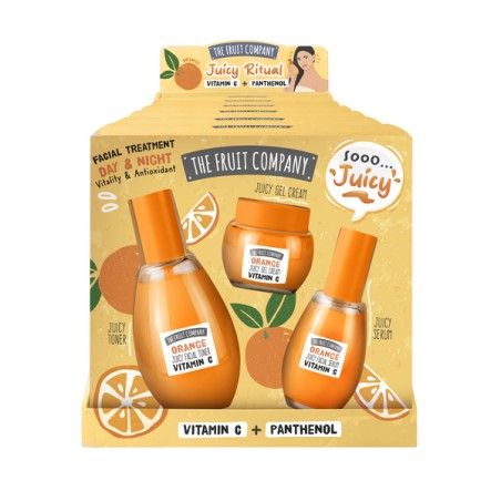 Set tratamiento facial Juicy skin Naranja vitamina C: Tónico+Crema+Serum-CTFC-25310003-The Fruit Company