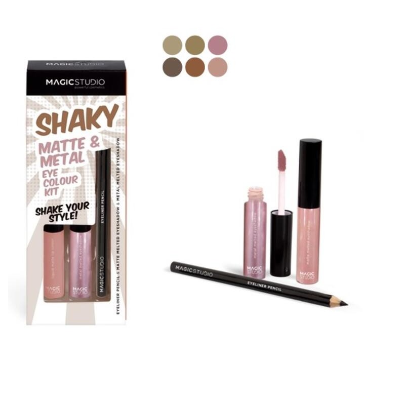 Set trío de ojos delineador y sombras metálicas-MS-60751-MAGIC STUDIO