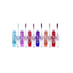 On plump moist lip...