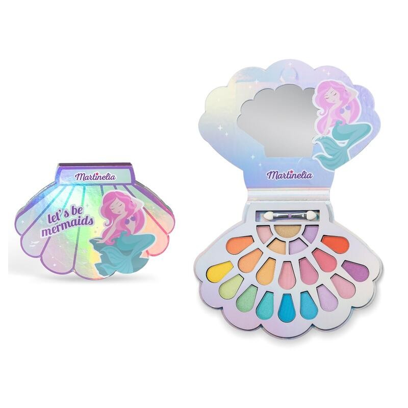 Paleta 21 sombras de ojos y aplicador concha mermaids -CMA-31101-Martinelia