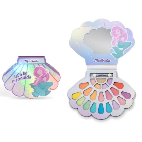 Paleta 21 sombras de ojos y aplicador concha mermaids -CMA-31101-Martinelia
