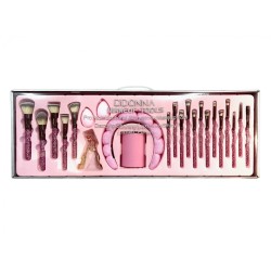 Set maquillaje profesional completo MakeUp Tools Pink Glitter-DD-021012A-ddonna