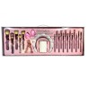 Set maquillaje profesional completo MakeUp Tools Silver Glitter-DD-021012B-ddonna