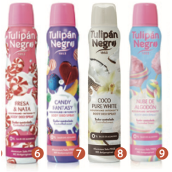 Mix deo spray tulipan negro gourmand 200 ml aromas surtidos: coco+nube de algodón+frea/nata-TN-318111-Mix-tulipan negro