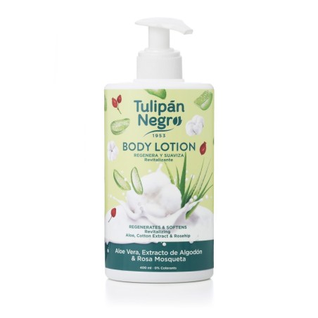Body lotion tulipan negro aloe-algodón y rosa mosqueta 400 ml tapa-TN-36260000-tulipan negro