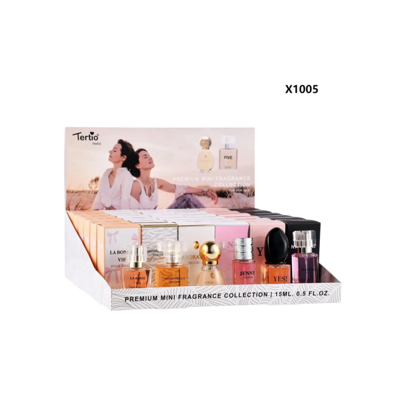 Expositor sobremesa Fragancias de 15ml mujer 36uds+6 testers Gratis -X1005