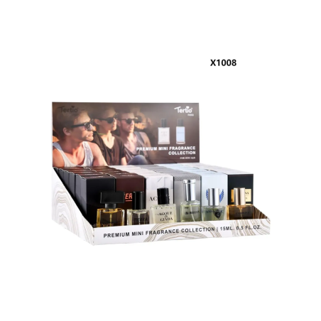 Expositor sobremesa Fragancias de 15ml hombre 36uds+6 testers Gratis -X1008