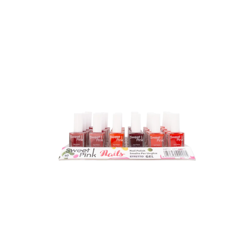 Pack 24 Esmaltes de Uñas Efecto Gel (Colores Variados) Sweet Pink N10-TE-Z2025-10