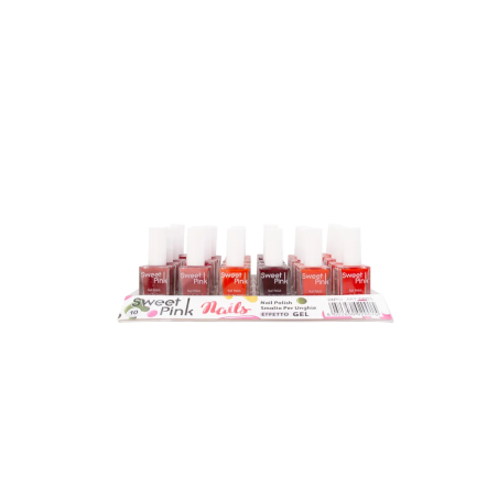Pack 24 Esmaltes de Uñas Efecto Gel (Colores Variados) Sweet Pink N10-TE-Z2025-10