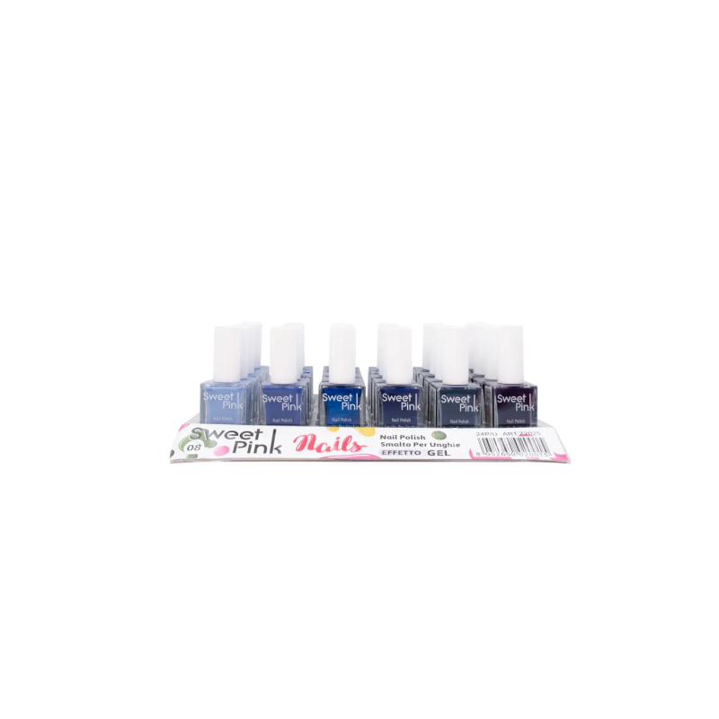 Pack 24 Esmaltes de Uñas Efecto Gel (Colores Variados) Sweet Pink N8-Z2025-8
