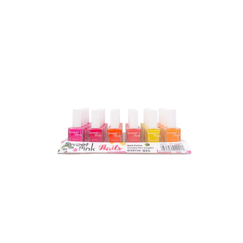 Pack 24 Esmaltes de Uñas Efecto Gel (Colores Variados) Sweet Pink N6-Z2025-6