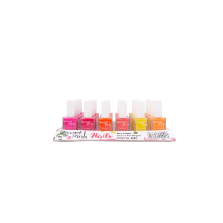 Pack 24 Esmaltes de Uñas Efecto Gel (Colores Variados) Sweet Pink N6-Z2025-6