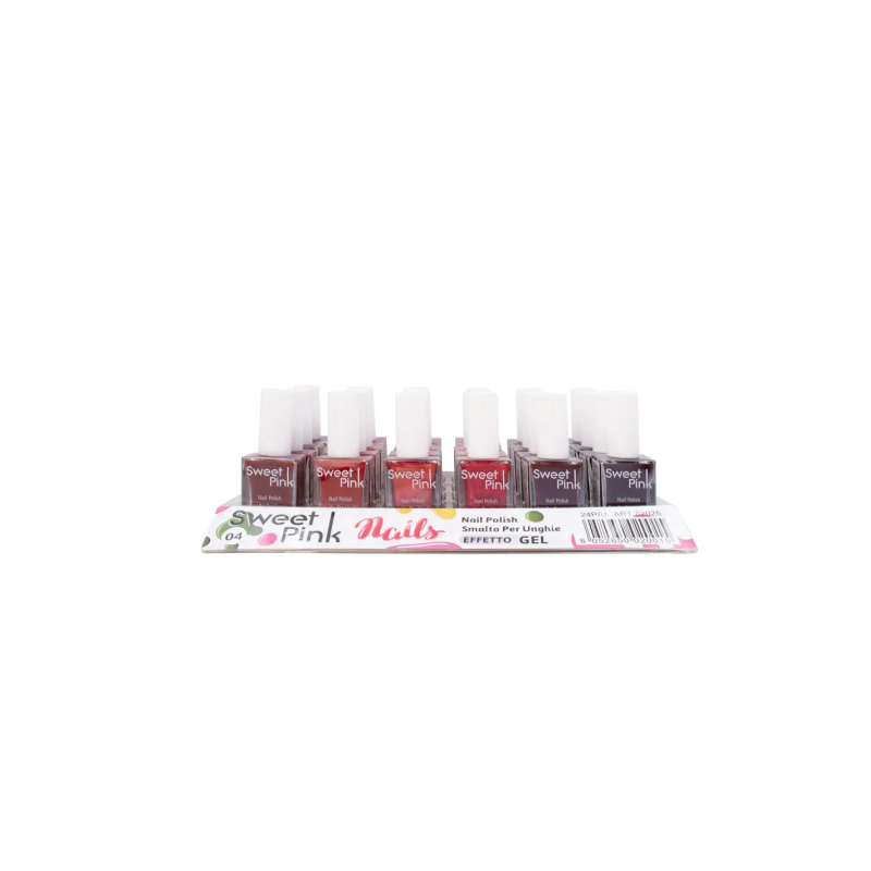 Pack 24 Esmaltes de Uñas Efecto Gel (Colores Variados) Sweet Pink N4-Z2025-4