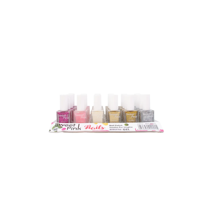 Pack 24 Esmaltes de Uñas Efecto Gel (Colores Variados) Sweet Pink N4-Z2025-2