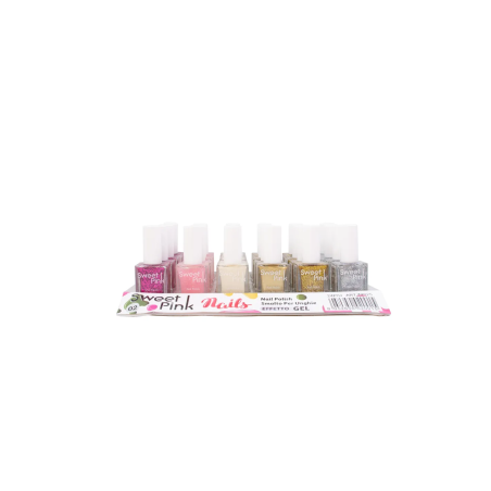 Pack 24 Esmaltes de Uñas Efecto Gel (Colores Variados) Sweet Pink N4-Z2025-2