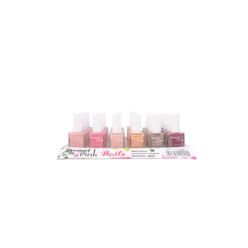Pack 24 Esmaltes de Uñas Efecto Gel (Colores Variados) Sweet Pink N4-Z2025-1