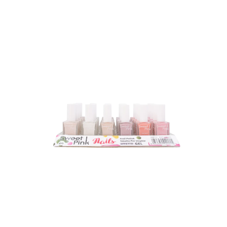 Pack 24 Esmaltes de Uñas Efecto Gel (Colores Variados) Sweet Pink N4-Z2025-5