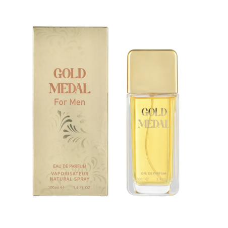 Agua de perfume con vaporizador para hombre GOLD MEDAL 100 ml X2005-7