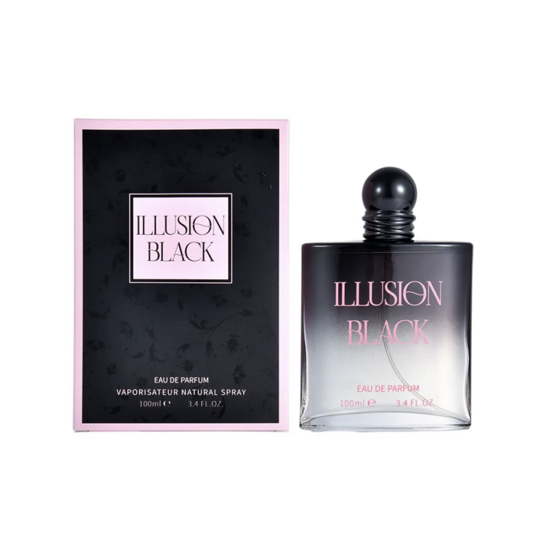 Agua de perfume con vaporizador para mujer ILLUSION BLACK 100 ml X2005-6