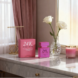 Agua de perfume con vaporizador para mujer 24K Pure Pink  100 ml X1070-1