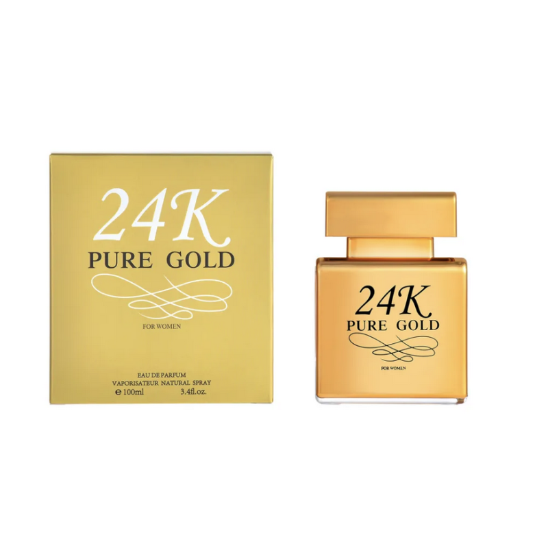 Agua de perfume con vaporizador para mujer 24K Pure Gold 100 ml X1070-2