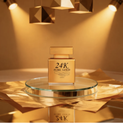 Agua de perfume con vaporizador para mujer 24K Pure Gold 100 ml X1070-2