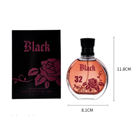 Agua de perfume con vaporizador para mujer Black 100 ml N32  X1001-32