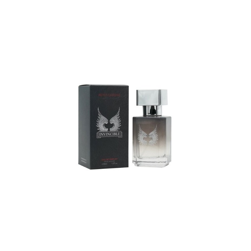 Agua de perfume Invincible 30 ml con Incluye expositor de sobremesa -RQ-RT001P-Reyes Queens