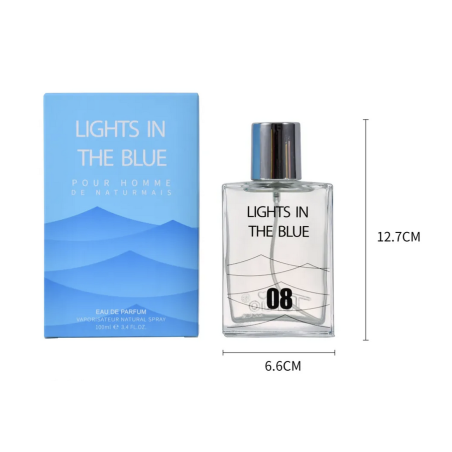 TE-X1002-8-tertio-Agua de perfume con vaporizador para hombre Lights in the blue N8 100 Ml