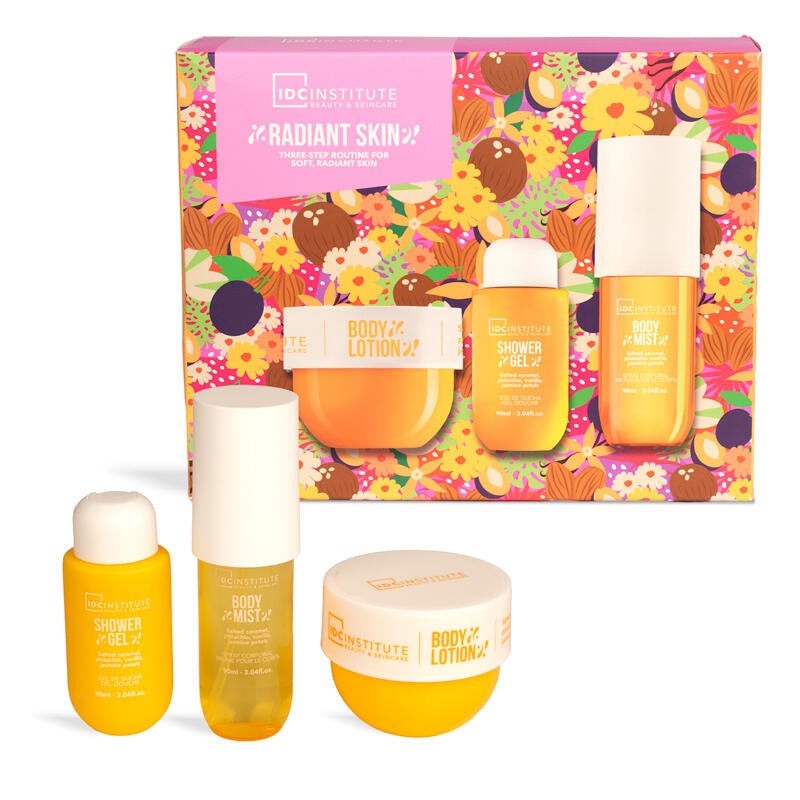 Set Trío Radiant skin: Bruma corporal,gel y crema IDC Institute IDC-35270