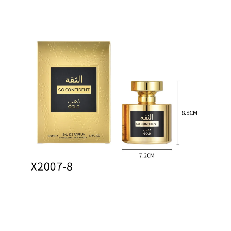 Agua de perfume con vaporizador unisex  So Confident Gold 100 ml TE-X2007-8