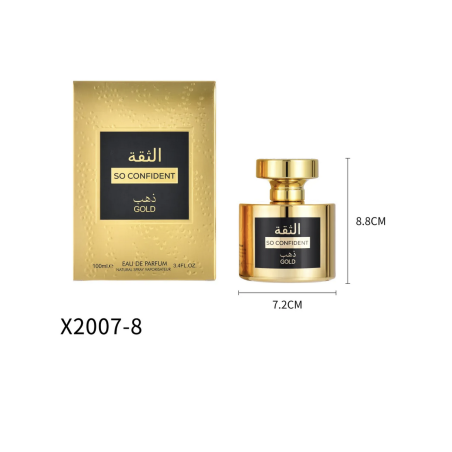 Agua de perfume con vaporizador unisex  So Confident Gold 100 ml TE-X2007-8