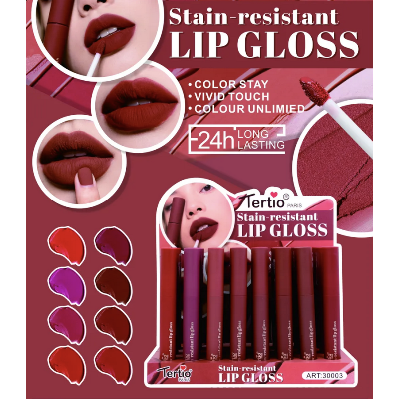 Brillo de Labios de Larga Duración y Alta Pigmentación TE-30003
