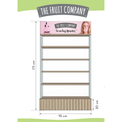 Expositor pie madera cosmetica the fruit company vacio-TFC-25110400C-The Fruit Company
