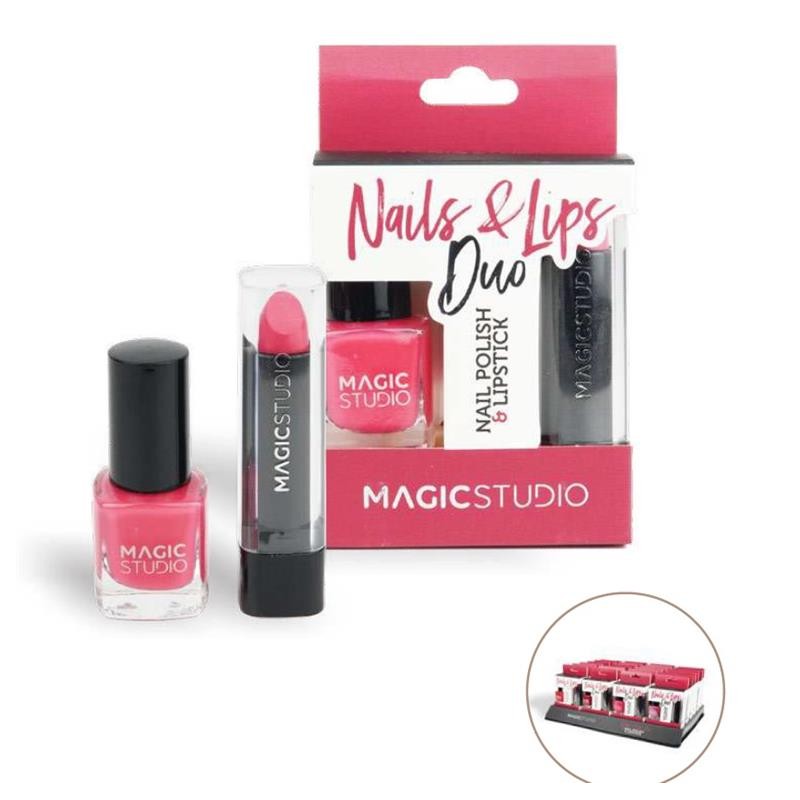 Esmalte de uñas + lápiz de labios magic studio-MS-30720-MAGIC STUDIO